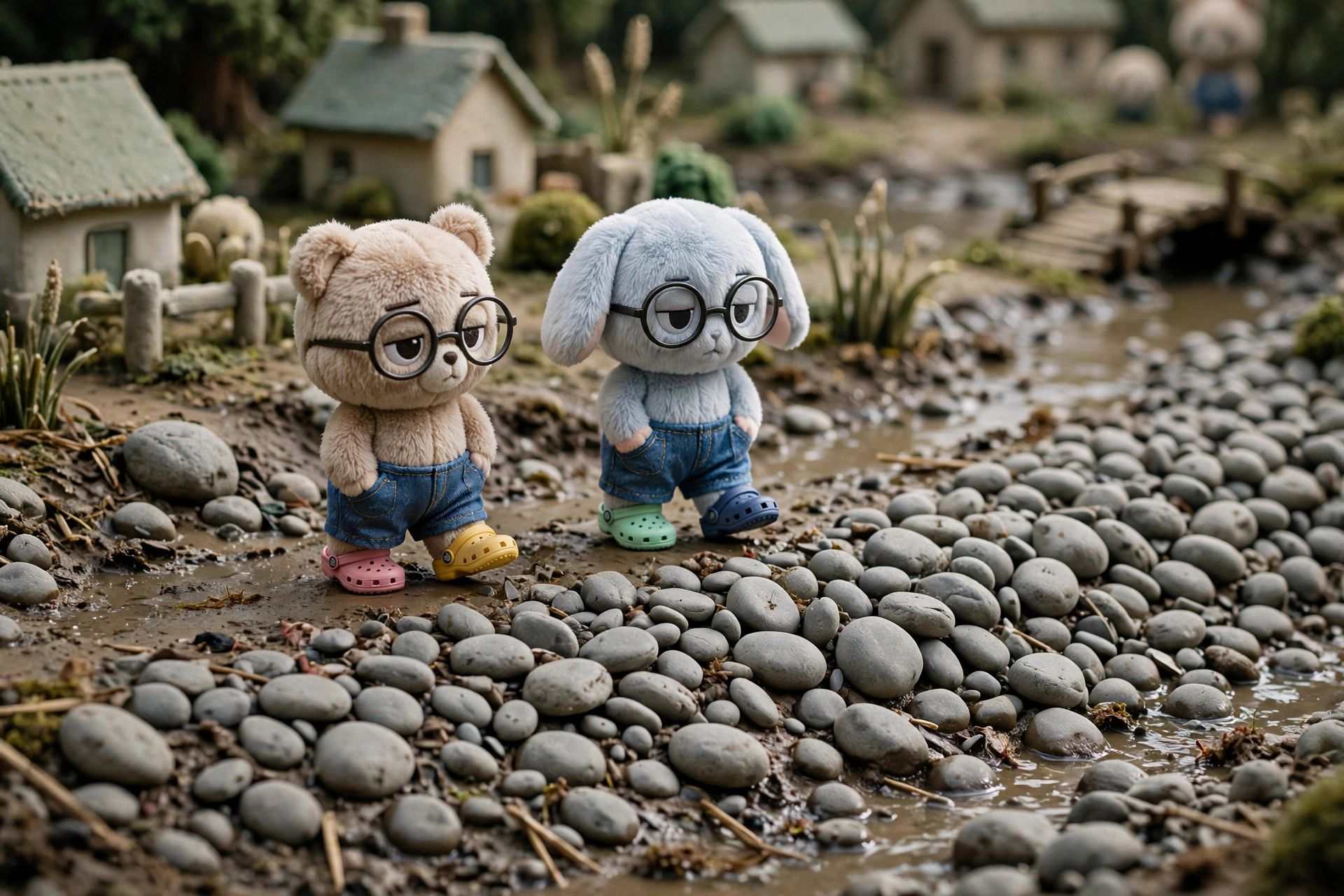 After the flood, gray stones cover the riverbank and nobody stoops to pick them up.