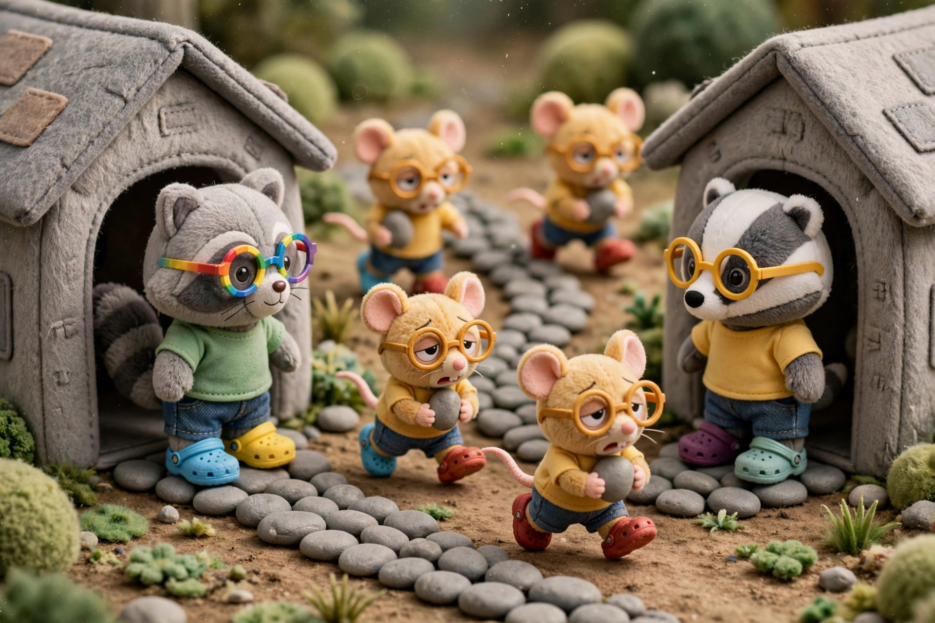 Stone runners between the raccoon’s bank and the badger’s — gross settlement.