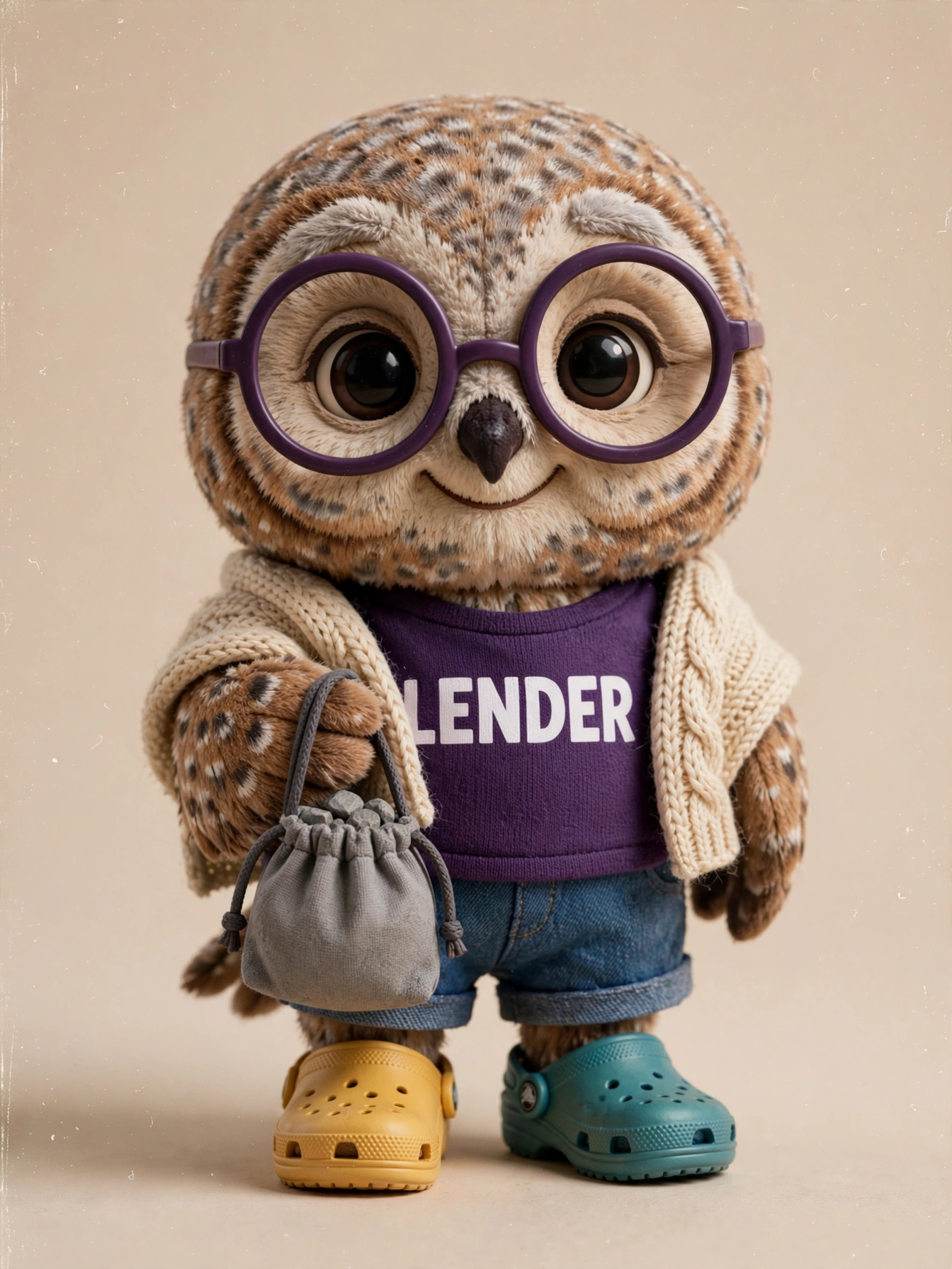 Plush owl lender