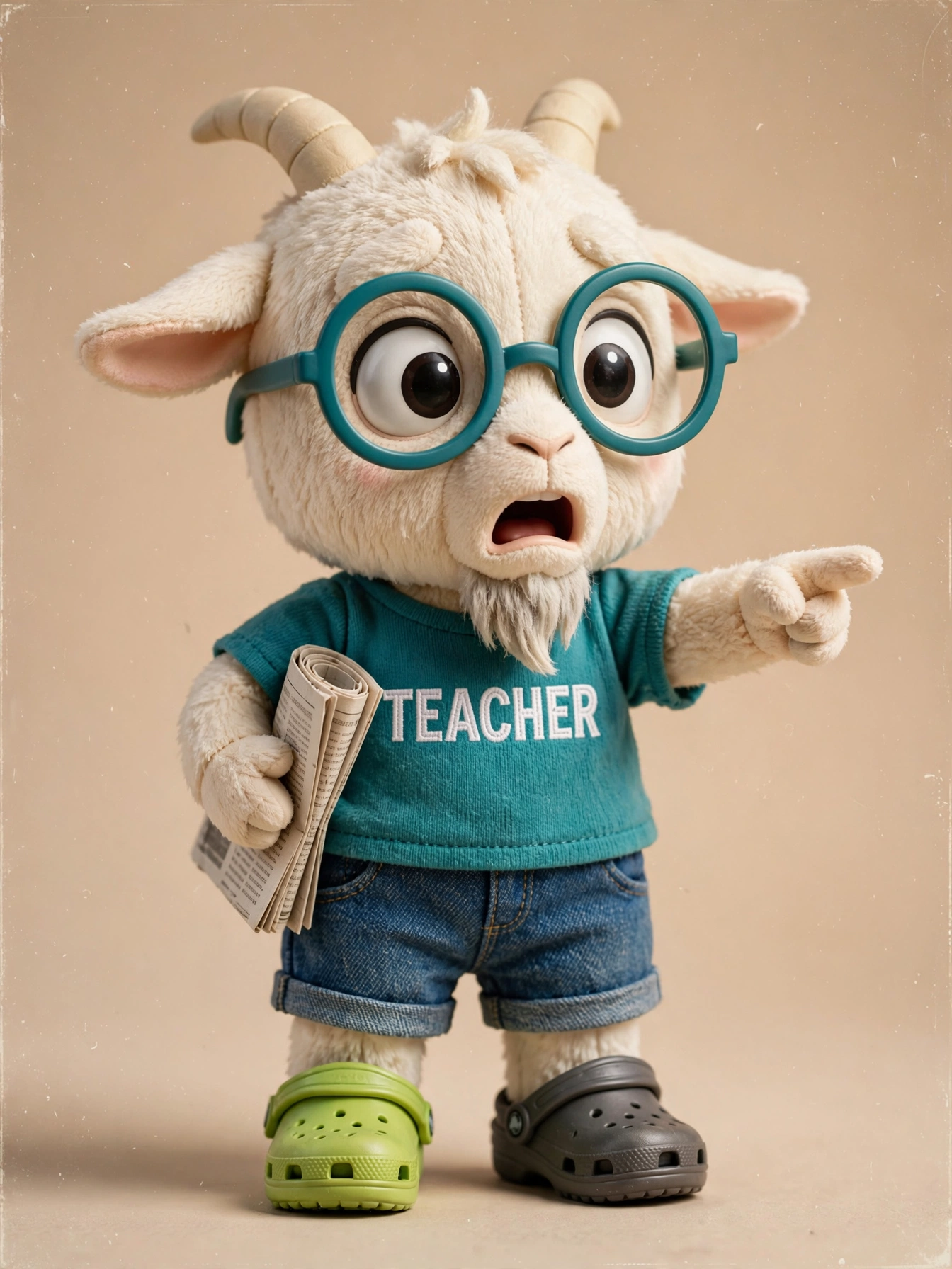 Plush goat teacher
